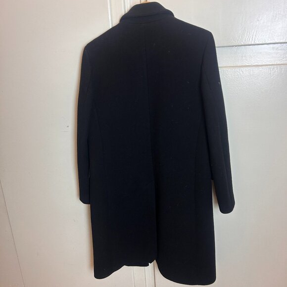 ZARA black wool blend single-breasted coat, size S - Picture 6 of 11